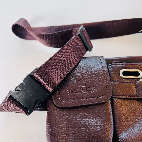 Weixier Bag Unisex Single Shoulder Multi-function Sling Brown New - Picture 7 of 12